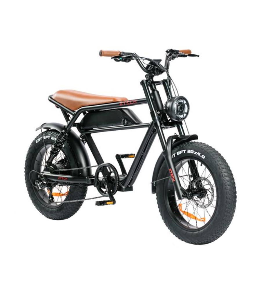 Bici Elettrica ZTECH ZT-75A LEGACY 3.0 250W - Colore Nero - Vista Frontale Destra