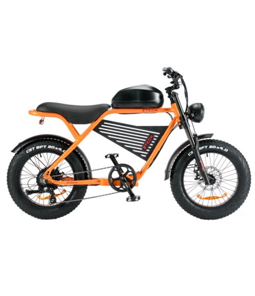 Bici Elettrica ZTECH ZT-75B LEGACY 4.0 250W - Colore Arancione - Vista Laterale Destra