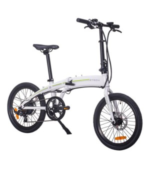 Bici Elettrica ZTECH ZT-74 ZFOLD 250W - Colore Bianco - Vista Frontale Destra