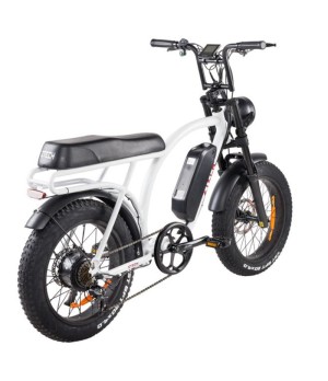 Bici Elettrica Ztech ZT-86B Legacy 2 250W - Colore Bianco - Vista Posteriore Destra