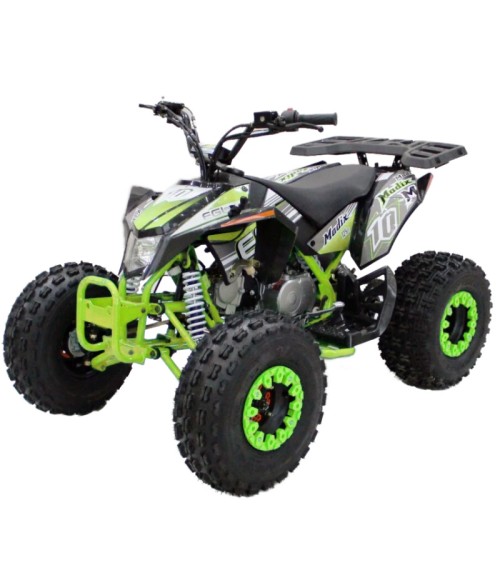 Quad EGL Madix 125cc Ruota 8" - Colore Nero/Verde - Vista Frontale Sinistra