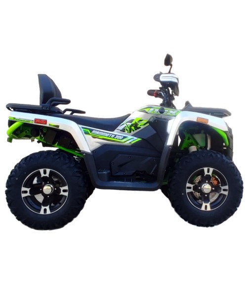 Quad NCX Mammoth 300 R12 Omologato - Colore Bianco/Verde - Vista Frontale Sinistra