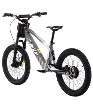 Bici Elettrica Apollo RXF EVO 750W 20" - Colore Grigio - Vista Posteriore Sinistra