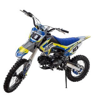 Pit Bike LEM CRZ 110 14/12 - Colore Blu - Vista Frontale Sinistra