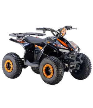 Mini Quad Elettrico KXD E-Naples 1000W Ruota 7" - Colore Arancione - Vista Frontale Destra