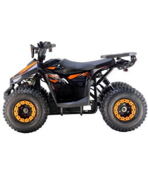 Mini Quad Elettrico KXD E-Naples 1000W Ruota 7" - Colore Arancione - Vista Laterale Sinistra