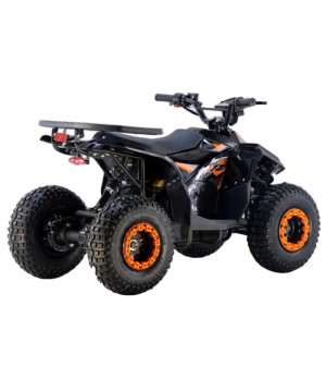 Mini Quad Elettrico KXD E-Naples 1000W Ruota 7" - Colore Arancione - Vista Posteriore Destra