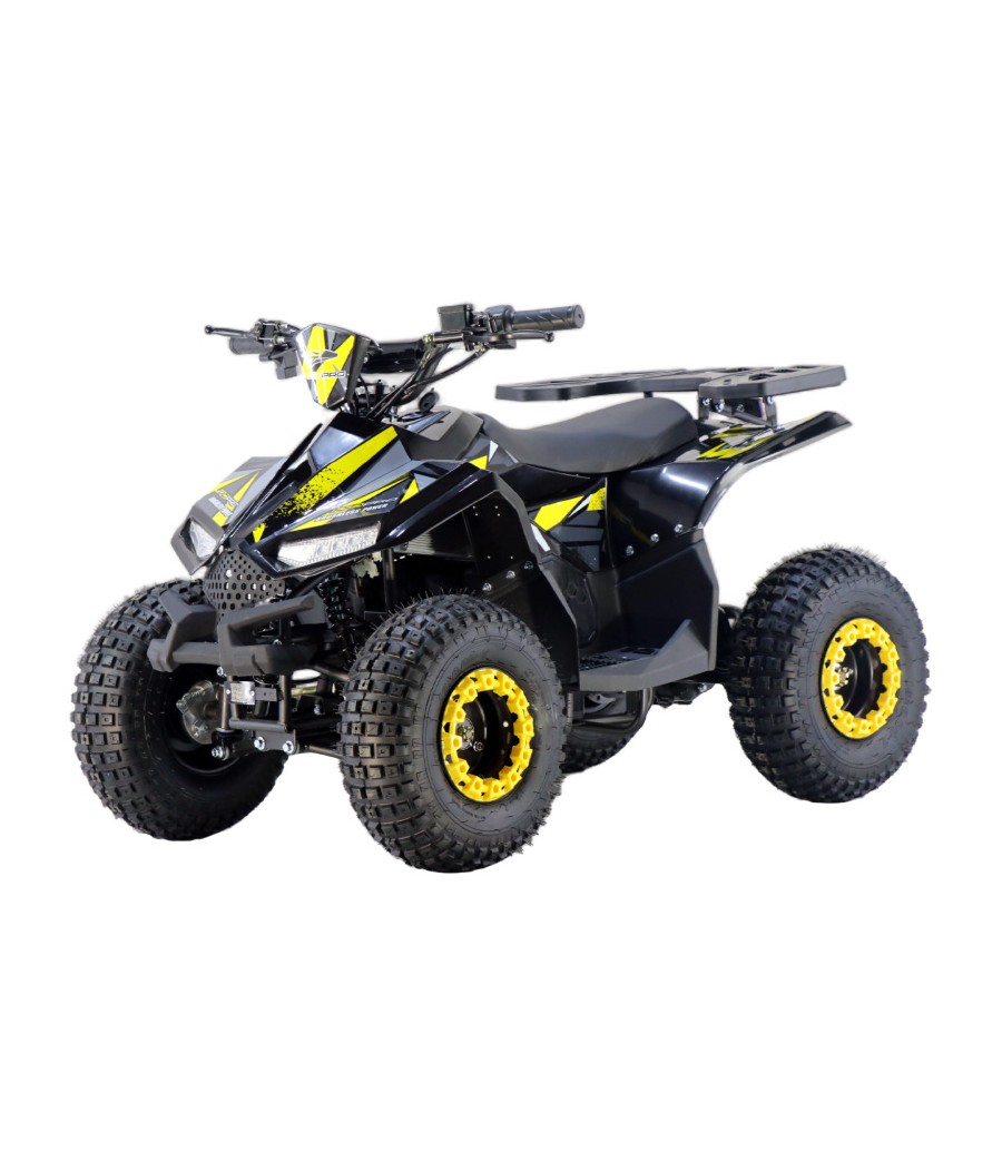 Mini Quad Elettrico KXD E-Naples 1000W Ruota 7" - Colore Giallo - Vista Frontale Sinistra