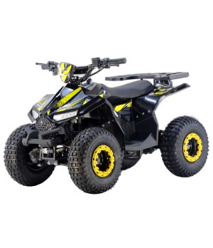 Mini Quad Elettrico KXD E-Naples 1000W Ruota 7" - Colore Giallo - Vista Frontale Sinistra