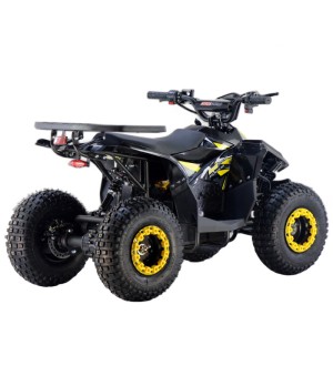 Mini Quad Elettrico KXD E-Naples 1000W Ruota 7" - Colore Giallo - Vista Posteriore Destra