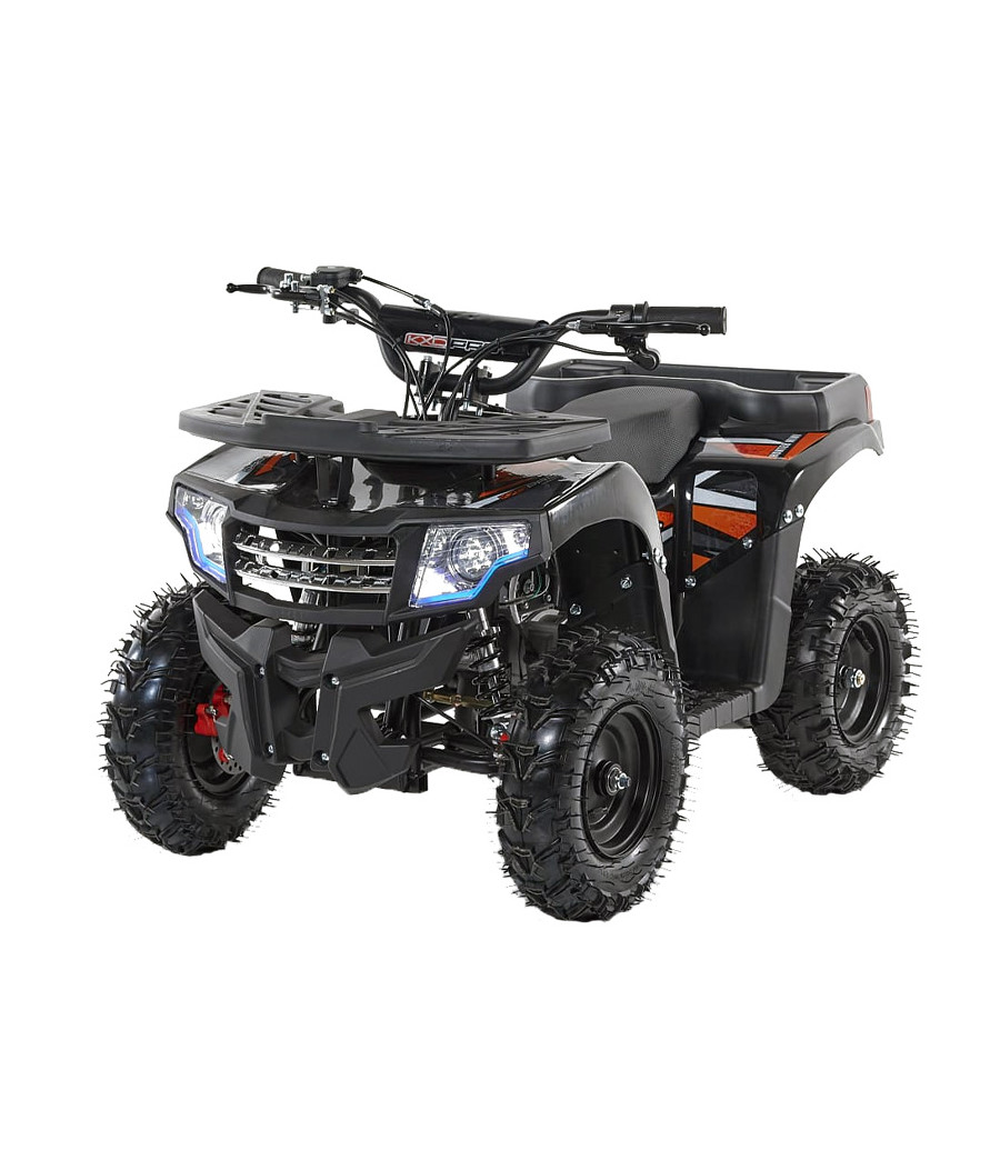 Mini Quad KXD M4 Electric Start Ruota 6" - Colore Arancione - Vista Frontale Sinistra