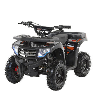 Mini Quad KXD M4 Electric Start Ruota 6" - Colore Arancione - Vista Frontale Sinistra