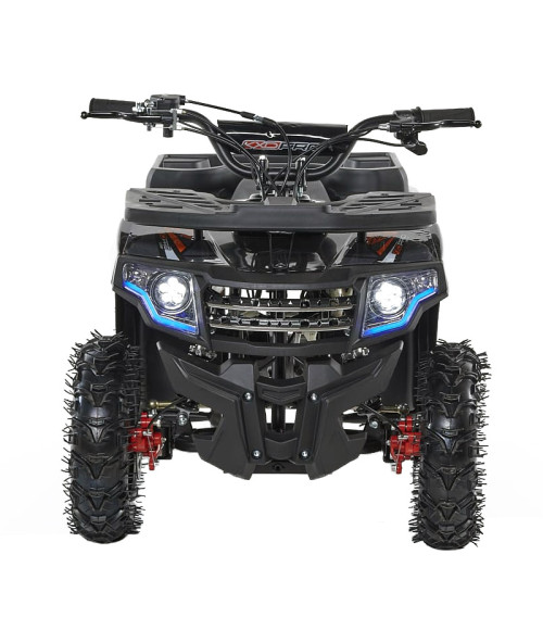 Mini Quad KXD M4 Electric Start Ruota 6" - Colore Arancione - Vista Frontale Sinistra