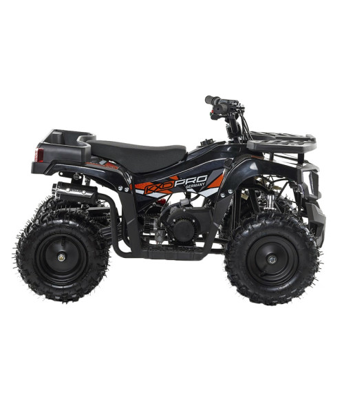 Mini Quad KXD M4 Electric Start Ruota 6" - Colore Arancione - Vista Frontale Sinistra