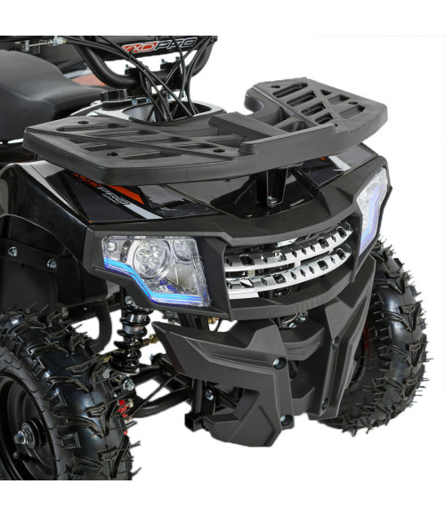 Mini Quad KXD M4 Electric Start Ruota 6" - Colore Arancione - Vista Frontale Sinistra