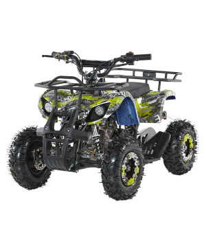 Mini Quad KXD M7B 50cc 4T Electric Start Ruota 6" - Colore Verde - Vista Frontale Sinistra