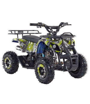 Mini Quad KXD M7B 50cc 4T Electric Start Ruota 6" - Colore Verde - Vista Frontale Destra