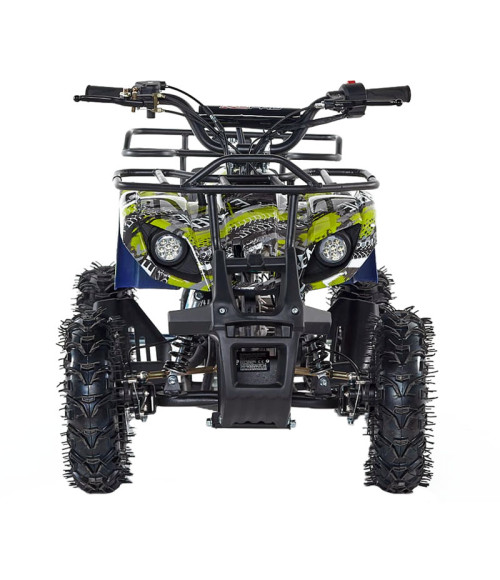 Mini Quad KXD M7B 50cc 4T Electric Start Ruota 6" - Colore Verde - Vista Frontale Sinistra