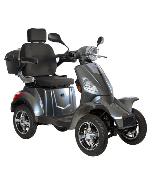 Quadriciclo Elettrico Z-Tech ZT-15Q Trilux 4.0 - Colore Grigio - Vista Frontale Destra