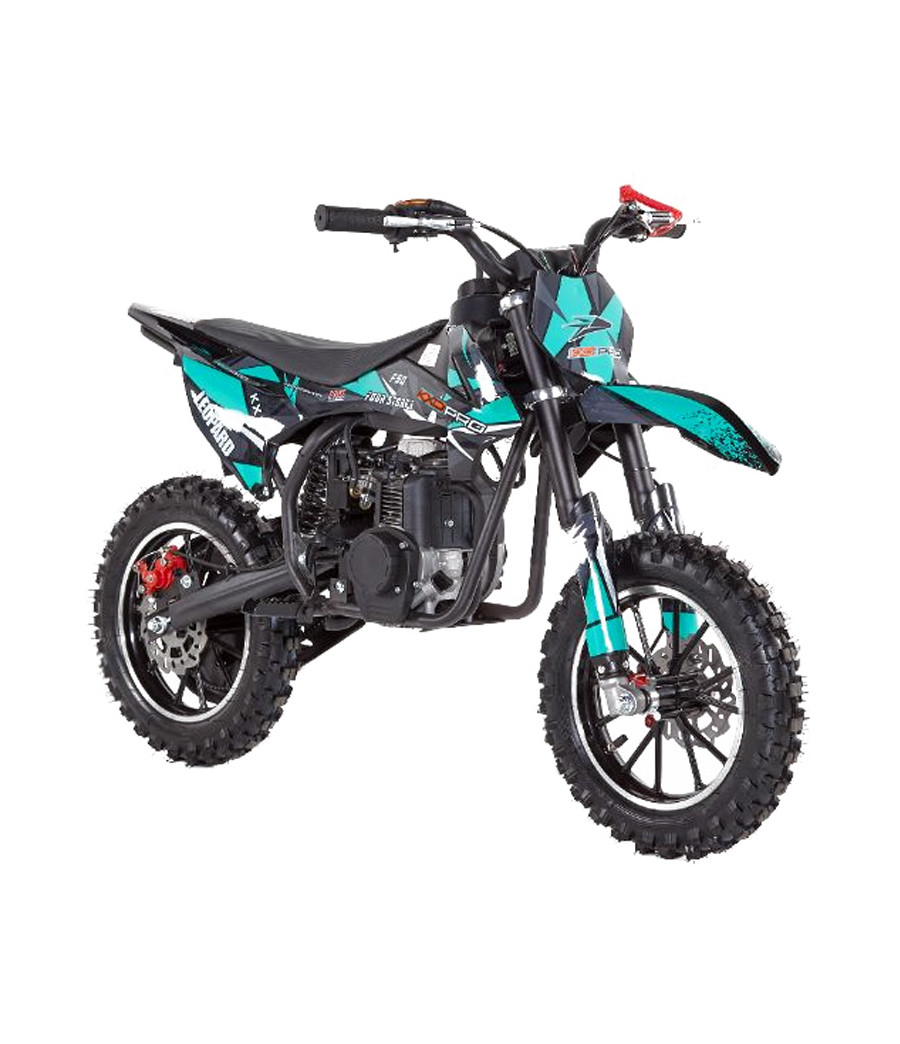 Mini Cross KXD 705B Leopard 50cc R10 - Colore  Blu - Vista Frontale Destra