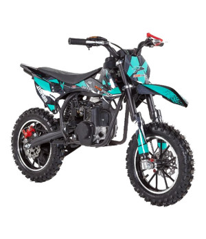 Mini Cross KXD 705B Leopard 50cc R10 - Colore  Blu - Vista Frontale Destra