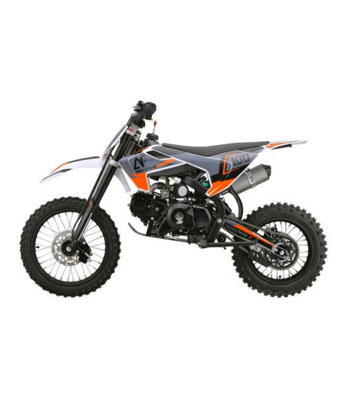 Pit Bike Factory Racing 110cc Auto 14/12 - Colore Arancione - Vista Frontale Destra