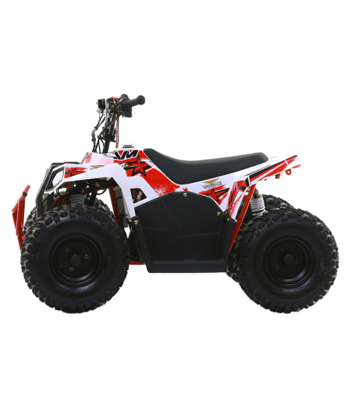 Quad Apollo Commander Elettrico 1000W Ruota 7" - Colore Rosso - Vista Frontale Sinistra