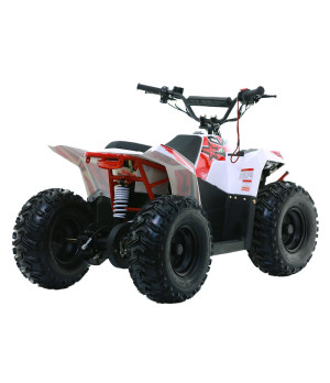 Quad Apollo Commander Elettrico 1000W Ruota 7" - Colore Rosso - Vista Posteriore Destra