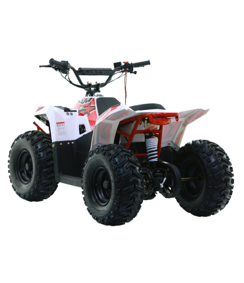 Quad Apollo Commander Elettrico 1000W Ruota 7" - Colore Rosso - Vista Frontale Sinistra