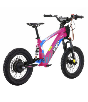 Bici Elettrica RXF EVO 500W 16" - Colore Rosa - Vista Posteriore Destra