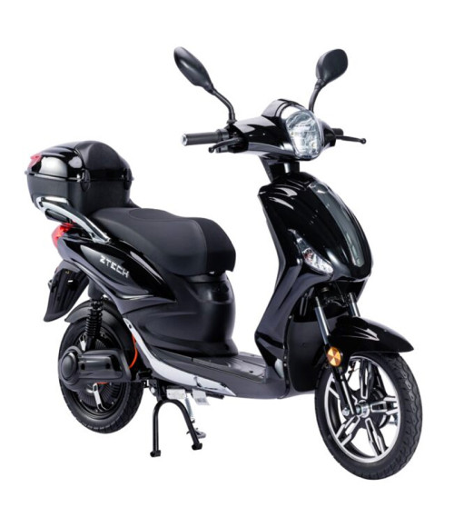 Bici Elettrica Scooter Z-Tech ZT-09 E 48V 12Ah 250W - Colore Nero Lucido - Vista Frontale Destra