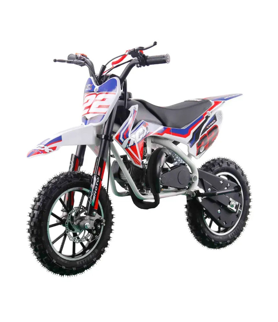 Mini Cross NCX Vyper 50cc R10/10 - Colore Bianco/Rosso - Vista Frontale Sinistra