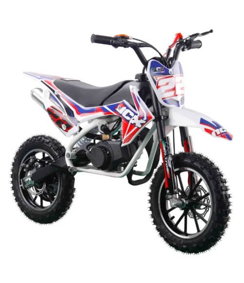 Mini Cross NCX Vyper 50cc R10/10 - Colore Bianco/Rosso - Vista Frontale Sinistra