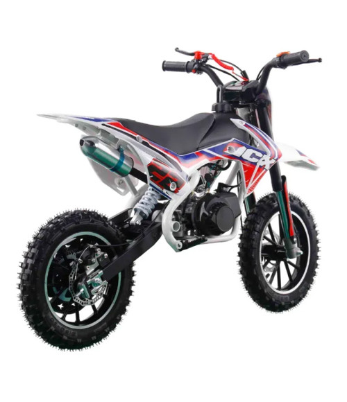 Mini Cross NCX Vyper 50cc R10/10 - Colore Bianco/Rosso - Vista Frontale Sinistra