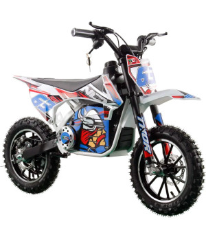 Mini Cross Elettrica NCX Thor Basic 1000W 36V - Colore Bianco/Rosso -Vista Frontale Destra