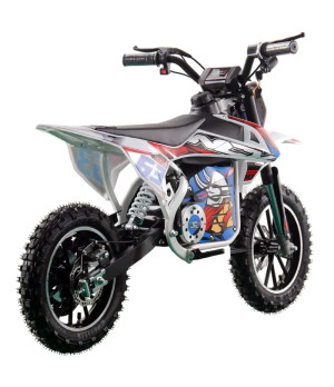 Mini Cross Elettrica NCX Thor Basic 1000W 36V - Colore Bianco/Rosso -Vista Posteriore Destra