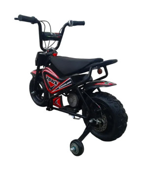 Mini Moto Elettrica Bambino Spark 250W R7 - Colore Rosso - Vista Posteriore Destra