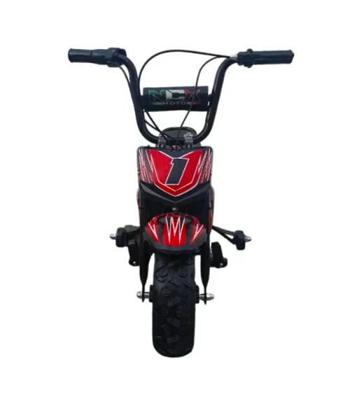 Moto elettrica bambino Spark 250W R7 - Colore Rosso - Vista Frontale Sinistra