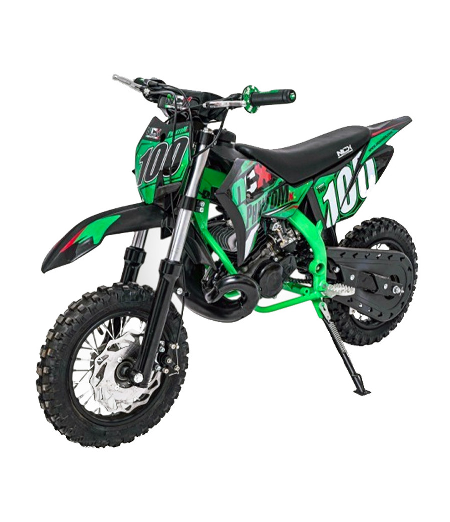 Mini Cross NCX Phantom X 50cc R12/10 NAC NAC - Colore Verde - Vista Frontale Sinistra