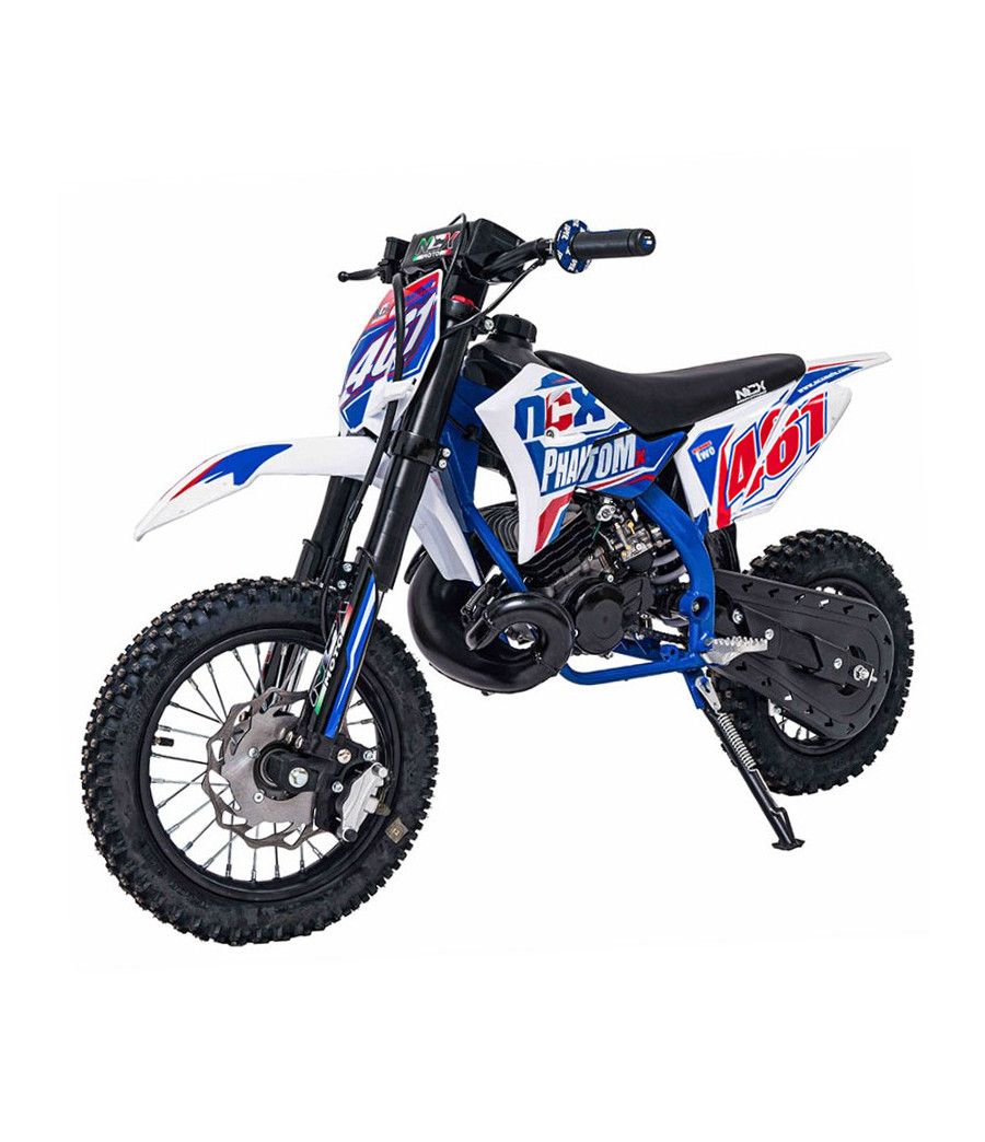 Mini Cross NCX Phantom X 50 R14/12 Nac Nac - Colore Bianco/Rosso - Vista Frontale Sinistra