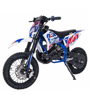 Mini Cross NCX Phantom X 50 R14/12 Nac Nac - Colore Bianco/Rosso - Vista Frontale Sinistra