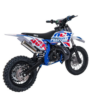 Mini Cross NCX Phantom X 50 R14/12 Nac Nac - Colore Bianco/Rosso - Vista Posteriore Destra