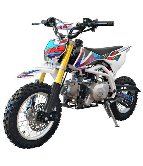 Mini Cross NCX TRX 110 4 Tempi R12/10 - Colore Bianco/Rosso - Vista Frontale Sinistra