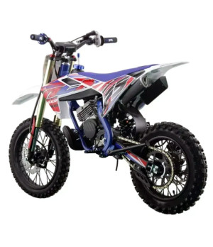 Mini Cross NCX SXR 50cc R14/12 Doppia Marmitta - Colore Bianco/Rosso - Vista Posteriore Sinistra