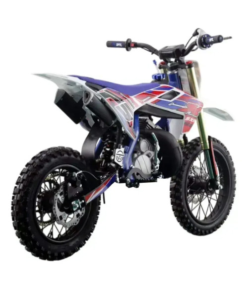 Mini Cross NCX SXR 50cc R14/12 Doppia Marmitta - Colore Bianco/Rosso - Vista Frontale Sinistra