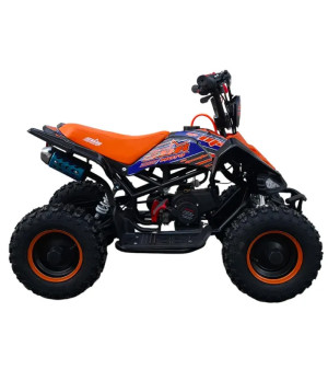 Mini Quad NCX Mini Monster 50cc R6 Pull Start - Colore Arancione - Vista Laterale Destra