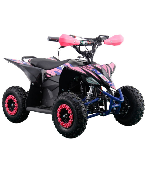 Mini Quad NCX Furious Big R6 1000W Elettrico - Colore Rosa - Vista Frontale Sinistra