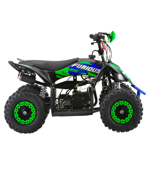 Mini Quad NCX Furious Big 50cc R6 Pull Start - Colore Verde - Vista Frontale Destra