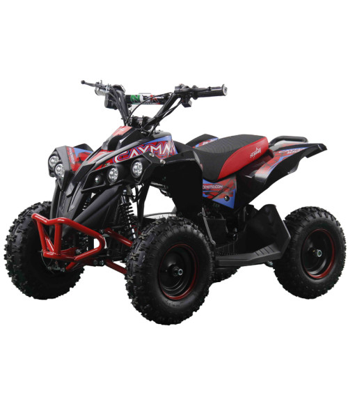 Mini Quad NCX Cayman R6 1000W Elettrico - Colore Rosso - Vista Frontale Sinistra