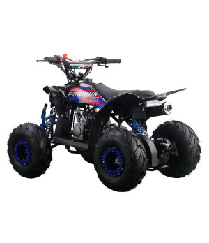 Quad NCX Furious Six Sport 125cc R6 - Colore Nero/Blu - Vista Posteriore Sinistra